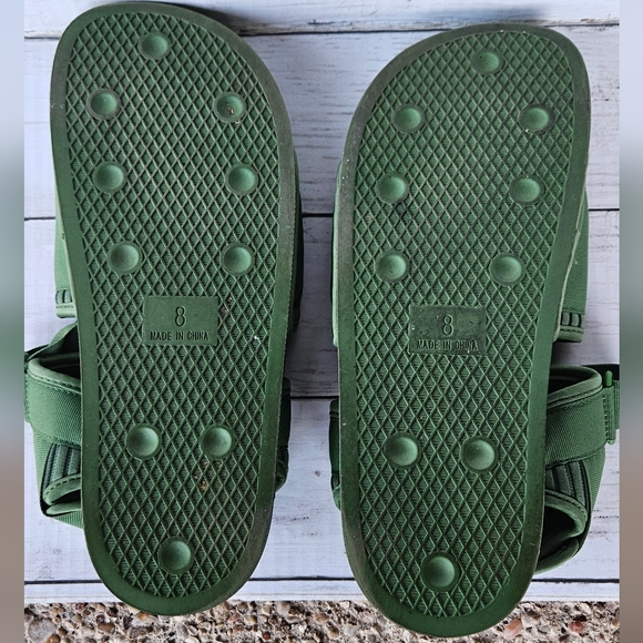 Pharrell x adidas Adilette 2.0 Sandals Hu Tribe Green Mesh Band Sz  8 Streetwear main image 6